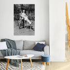 RIDING THROUGH TIME Selbstklebendes Poster - Hochformat