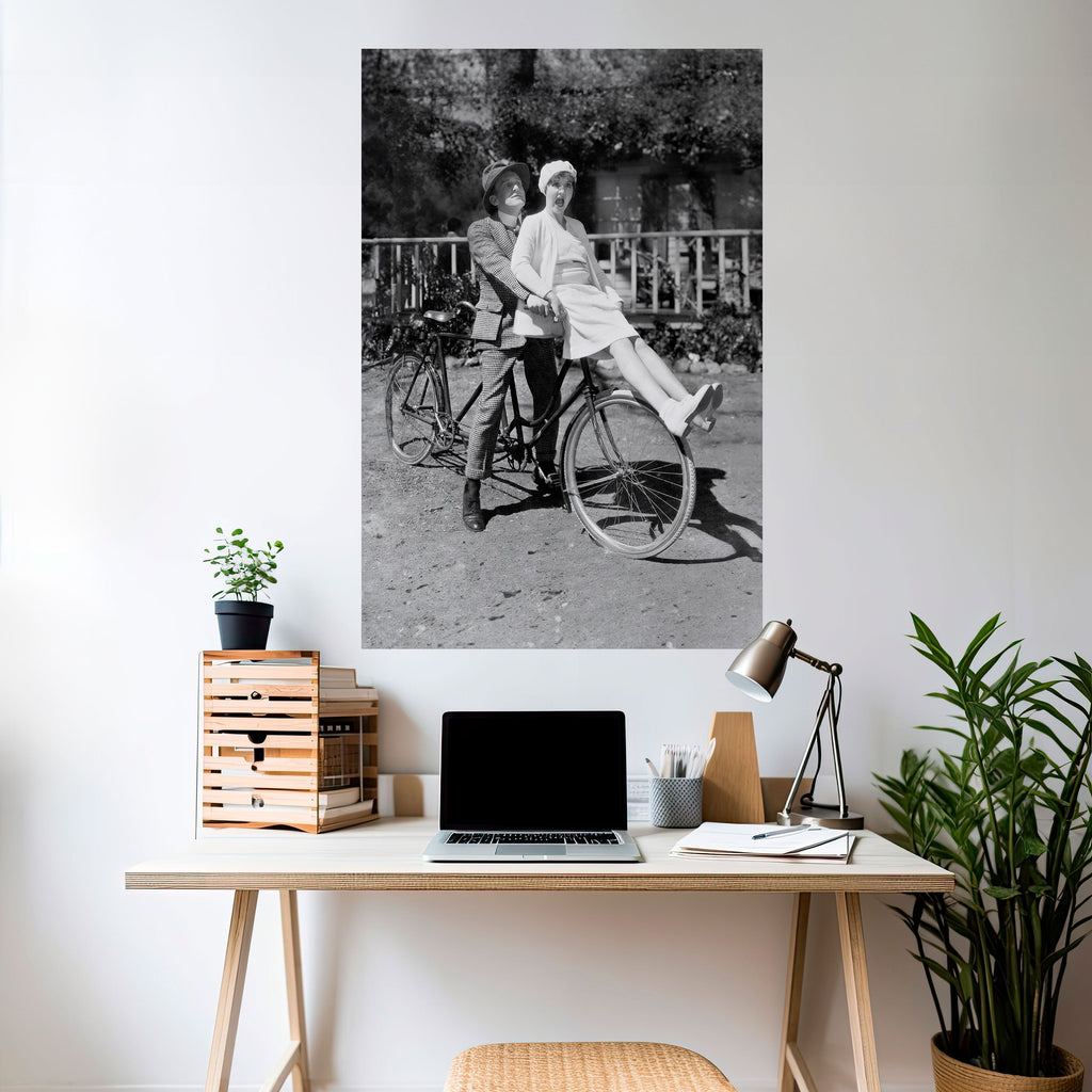 RIDING THROUGH TIME Peel and Stick Vertical Poster