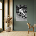 RIDING THROUGH TIME Selbstklebendes Poster - Hochformat