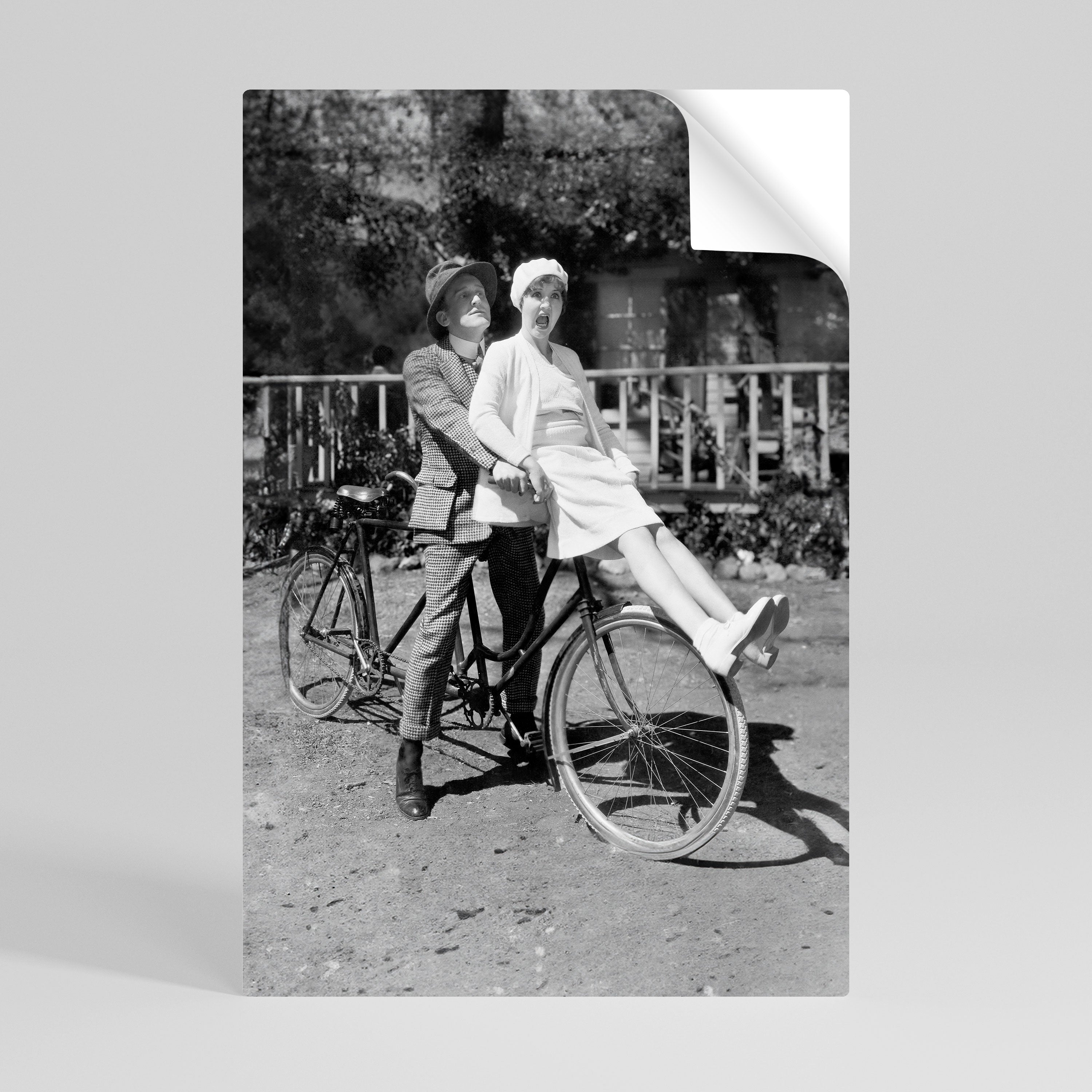 RIDING THROUGH TIME Peel and Stick Vertical Poster