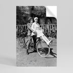 RIDING THROUGH TIME Selbstklebendes Poster - Hochformat