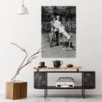 RIDING THROUGH TIME Selbstklebendes Poster - Hochformat