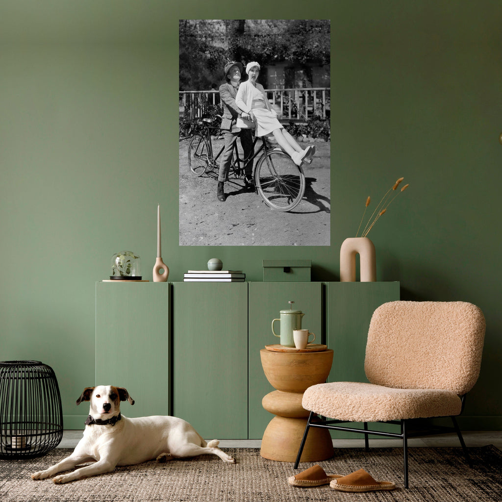 RIDING THROUGH TIME Peel and Stick Vertical Poster