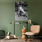 RIDING THROUGH TIME Selbstklebendes Poster - Hochformat