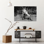 RIDING THROUGH TIME Selbstklebendes Horizontal-Poster