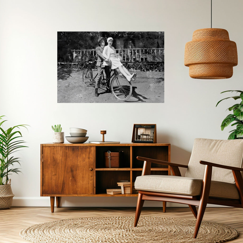 RIDING THROUGH TIME Selbstklebendes Horizontal-Poster