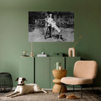 RIDING THROUGH TIME Selbstklebendes Horizontal-Poster