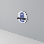 POLISH FOLK ART Oval Art Shelf In Black Finish