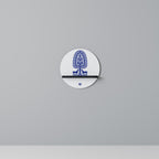 POLISH FOLK ART Rundes Kunstregal in Schwarz