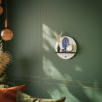 POLISH FOLK ART Rundes Kunstregal in Schwarz