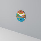 TENNIS ESSENTIALS Ovales Kunstregal in Eiche-Optik