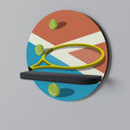 TENNIS ESSENTIALS Rundes Kunstregal in Schwarz