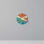 TENNIS ESSENTIALS Rundes Kunstregal in Eiche-Optik