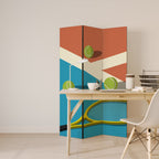 TENNIS ESSENTIALS Dekorativer Paravent - 3-teilig