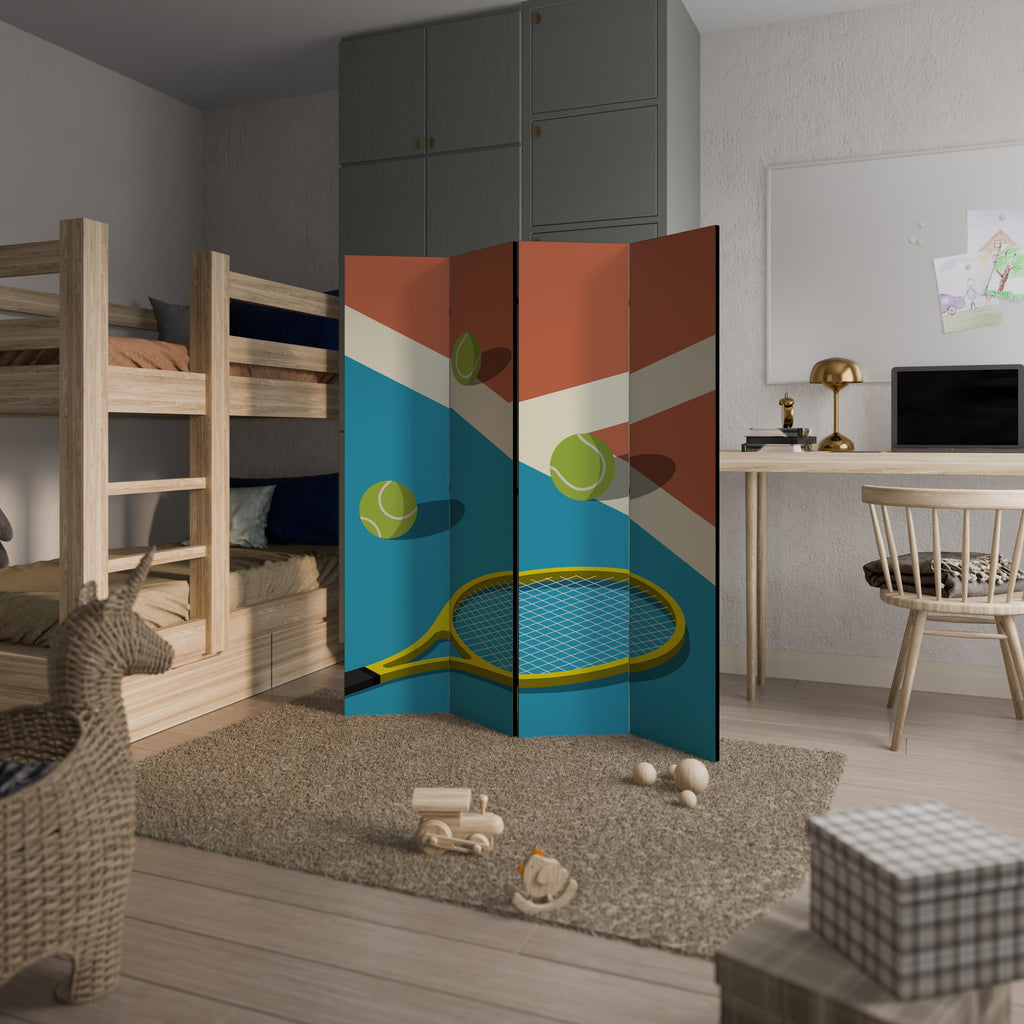 TENNIS ESSENTIALS 4-Panel Room Divider