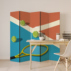 TENNIS ESSENTIALS Dekorativer Paravent - 5-teilig