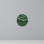 FOOTBALL ACTION Oval Art Shelf In Black Finish