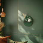 FOOTBALL ACTION Oval Art Shelf In Black Finish