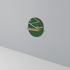 FOOTBALL ACTION Ovales Kunstregal in Eiche-Optik