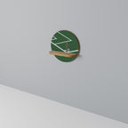 FOOTBALL ACTION Rundes Kunstregal in Eiche-Optik