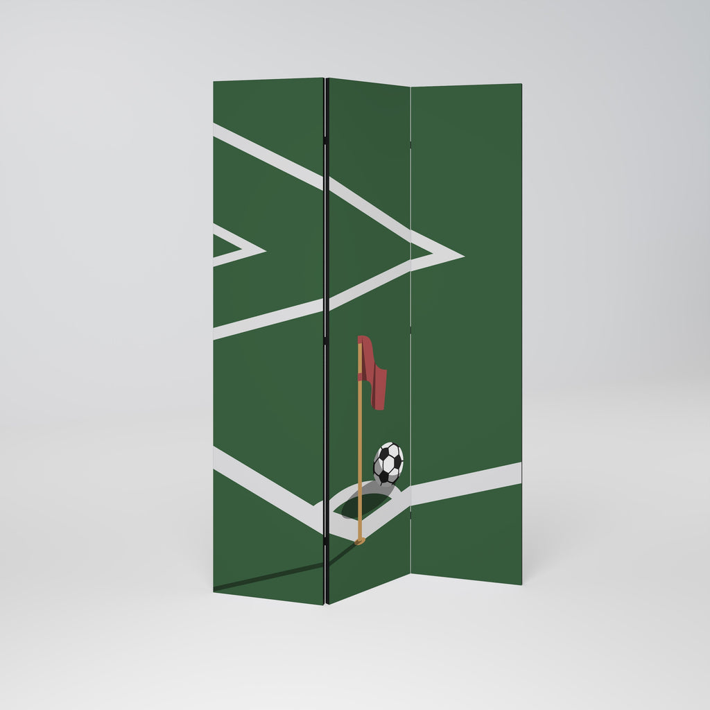 FOOTBALL ACTION Dekorativer 3-teiliger Raumteiler
