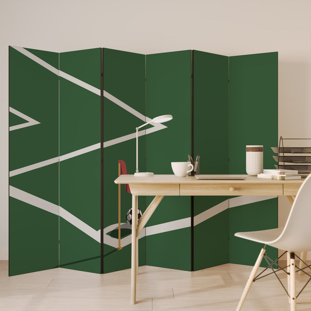FOOTBALL ACTION Decorative 6-Panel Room Divider