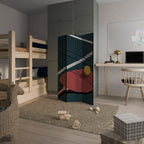 PING- PONG GAME Dekorativer Paravent - 3-teilig