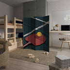 PING- PONG GAME Decorative 4-Panel Room Divider