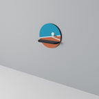 VOLLEYBALL TIME Rundes Kunstregal in Schwarz