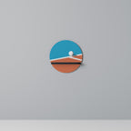 VOLLEYBALL TIME Rundes Kunstregal in Schwarz