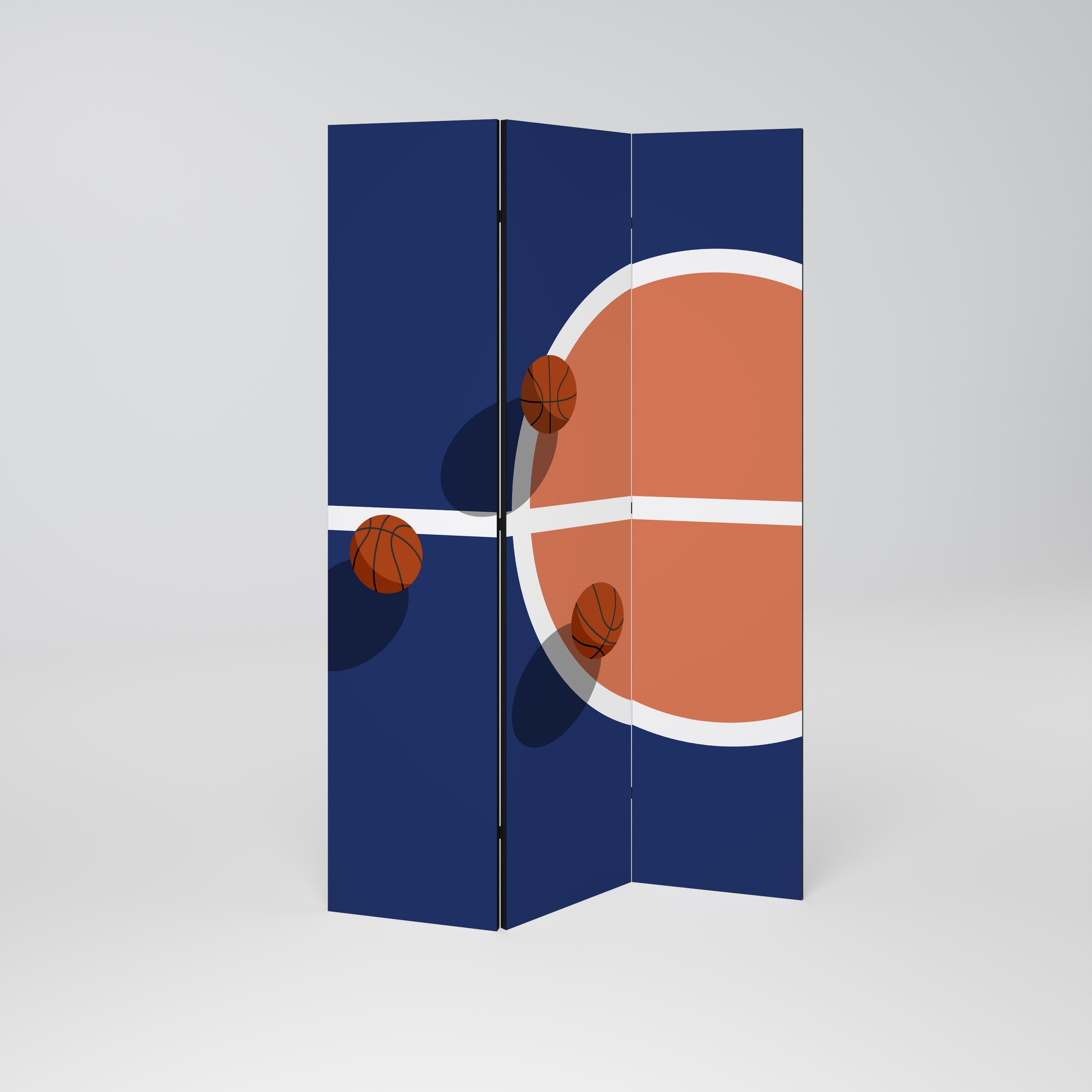BASKETBALL CHALLENGE Dekorativer 3-teiliger Raumteiler