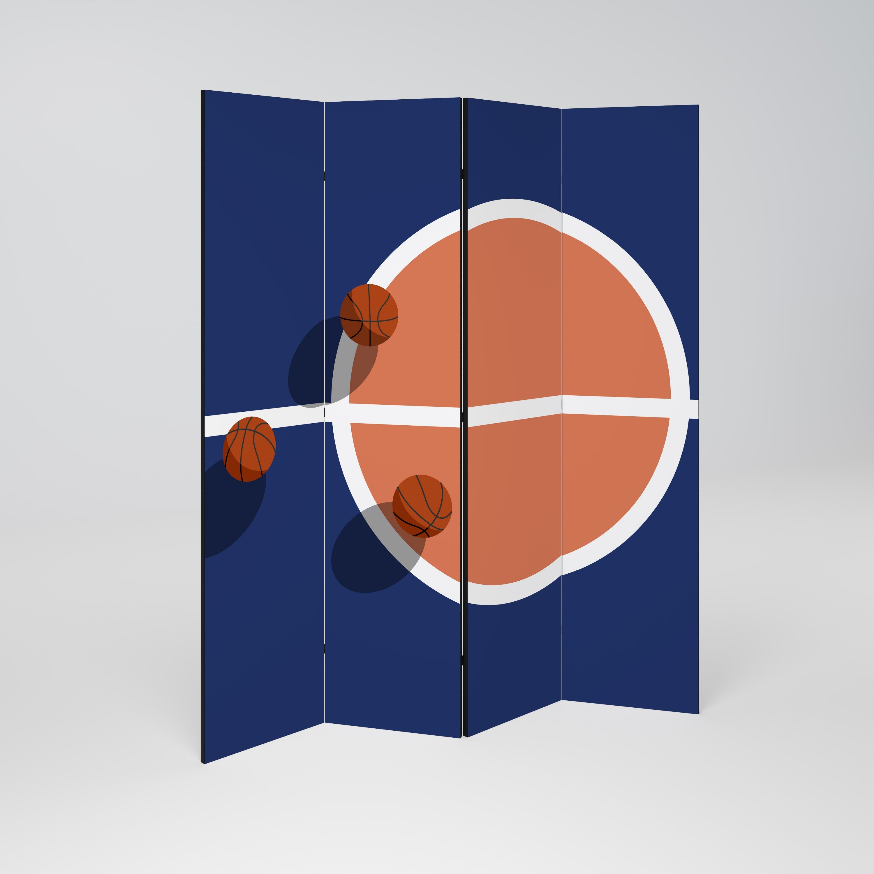 Dekorativer 4-teiliger Raumteiler BASKETBALL CHALLENGE