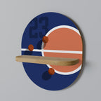 FAMOUS NUMBER 23 Ovales Kunstregal in Eiche-Optik