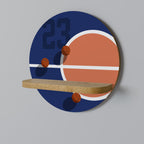 FAMOUS NUMBER 23 Rundes Kunstregal in Eiche-Optik