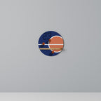 FAMOUS NUMBER 23 Rundes Kunstregal in Eiche-Optik