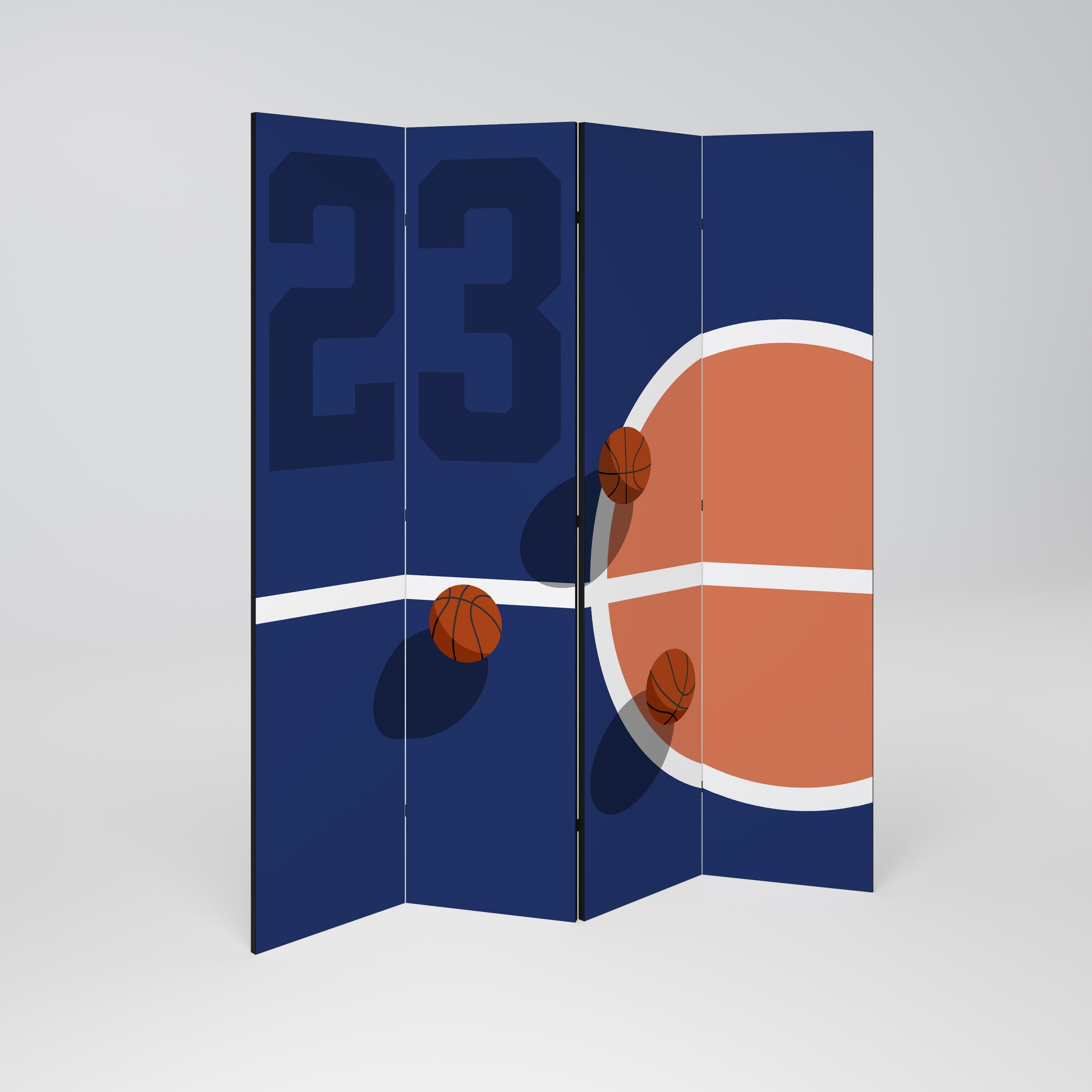 FAMOUS NUMBER 23 Dekorativer 4-teiliger Raumteiler