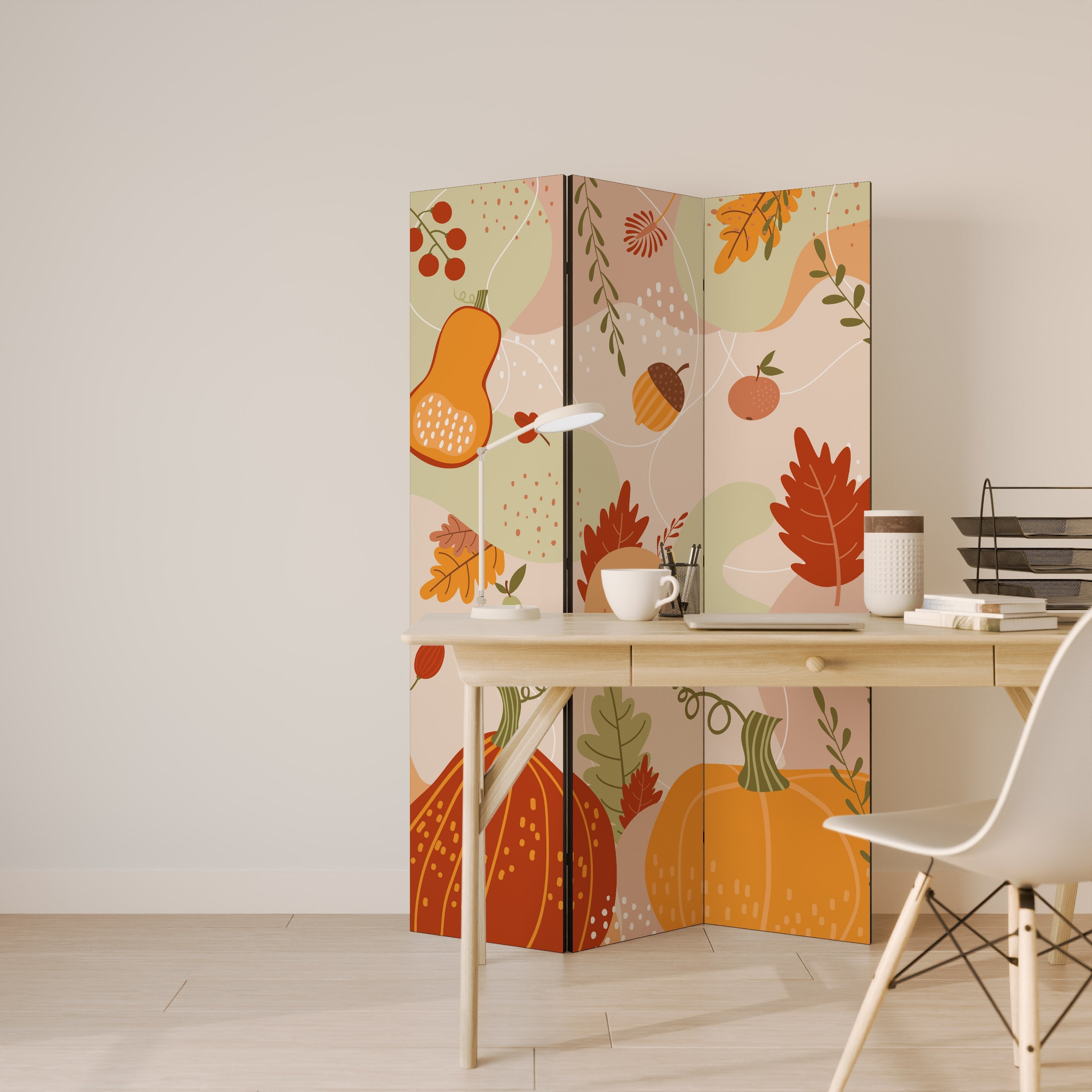 HELLO AUTUMN Dekorativer 3-teiliger Raumteiler