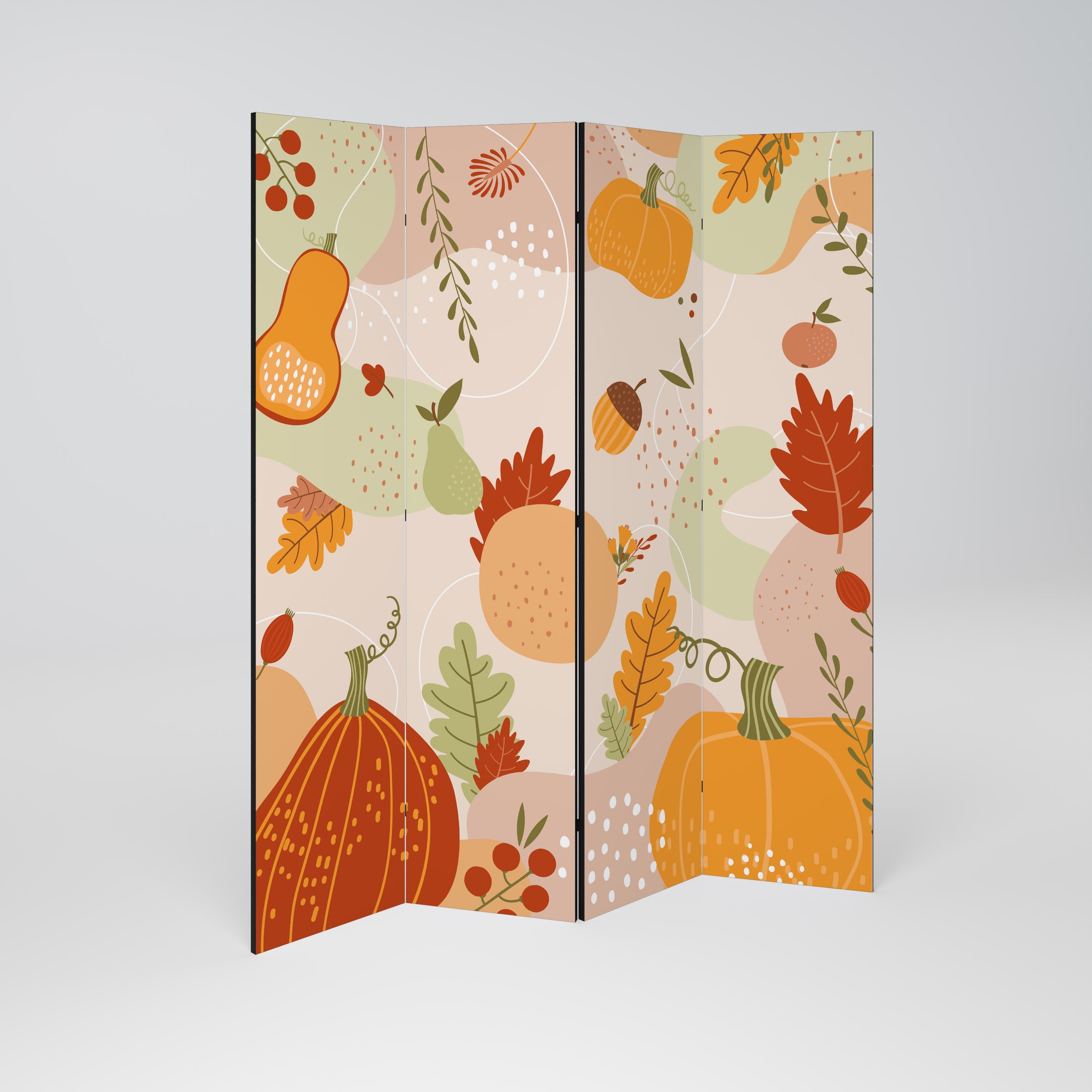 Dekorativer 4-teiliger Raumteiler „Hello Autumn“