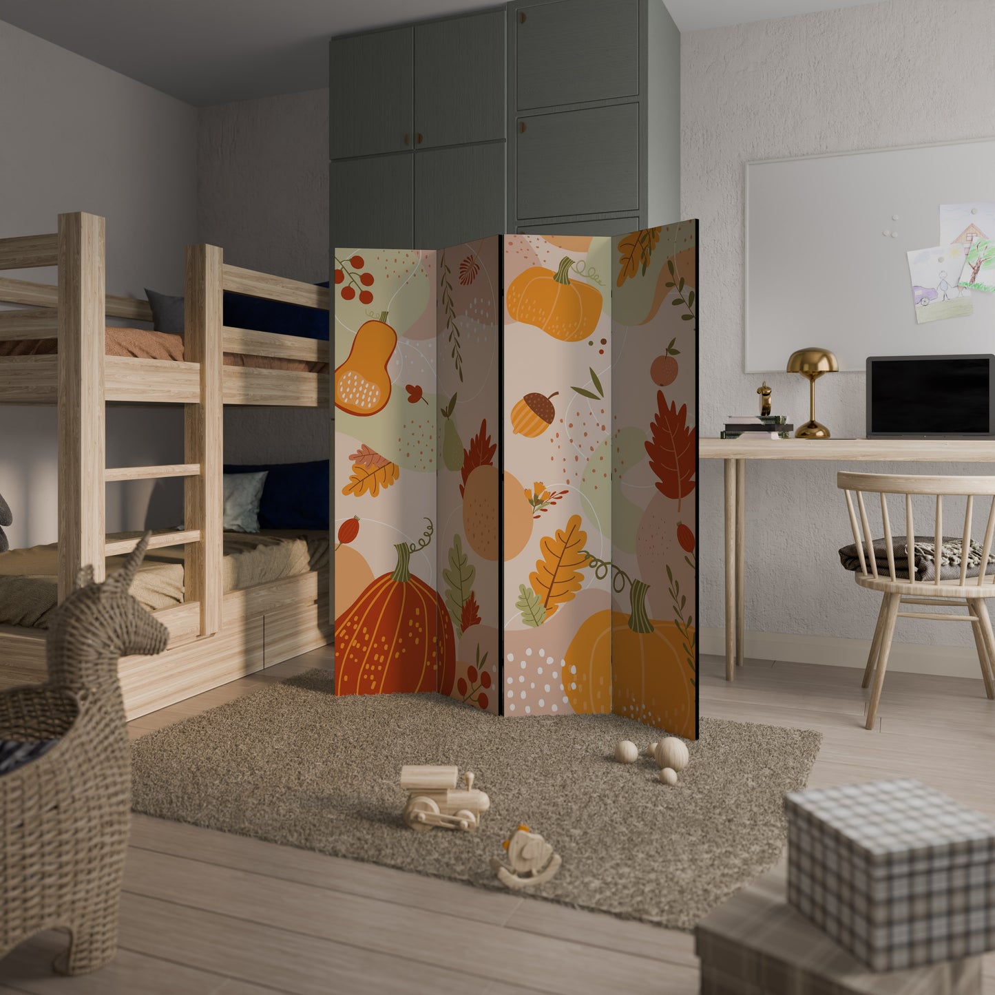 HELLO AUTUMN 4-teiliger Paravent