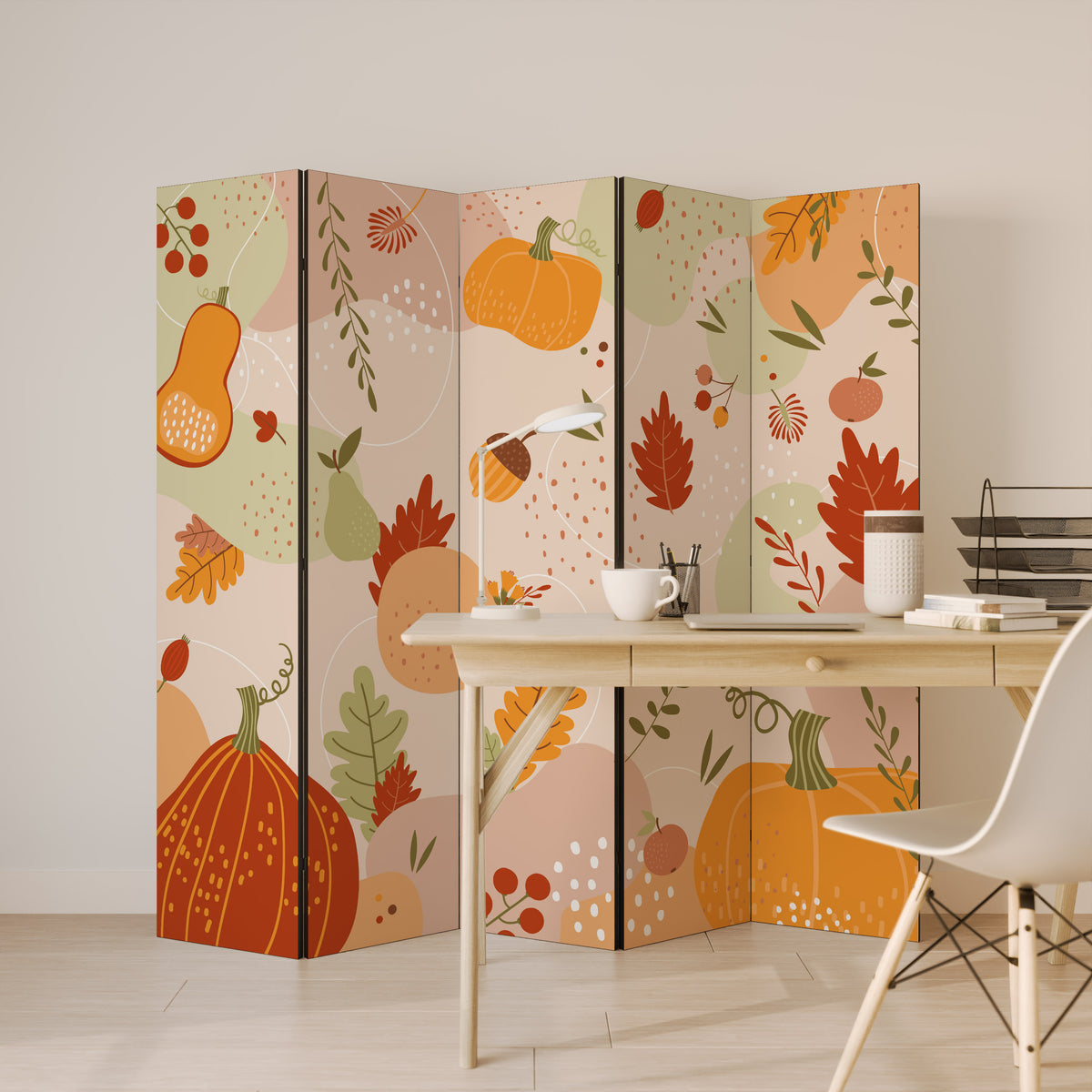 HELLO AUTUMN 5-teiliger Paravent
