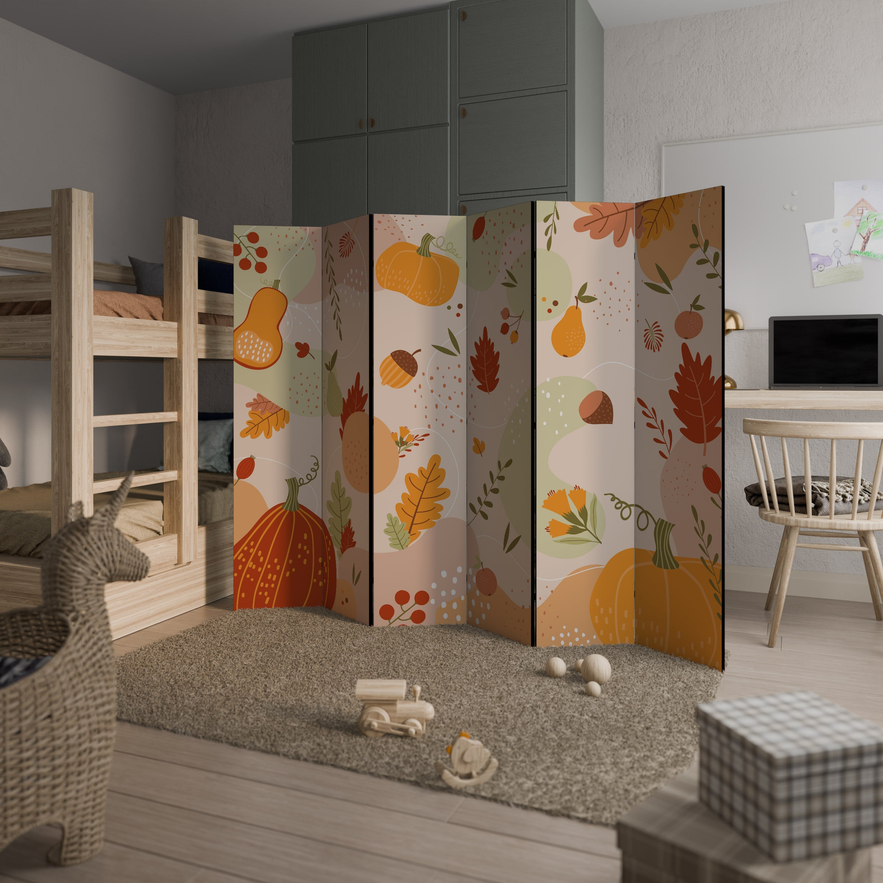 HELLO AUTUMN Decorative 6-Panel Room Divider