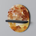 TRACES OF AUTUMN Oval Art Shelf In Black Finish