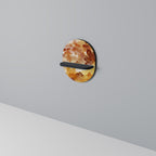 TRACES OF AUTUMN Oval Art Shelf In Black Finish