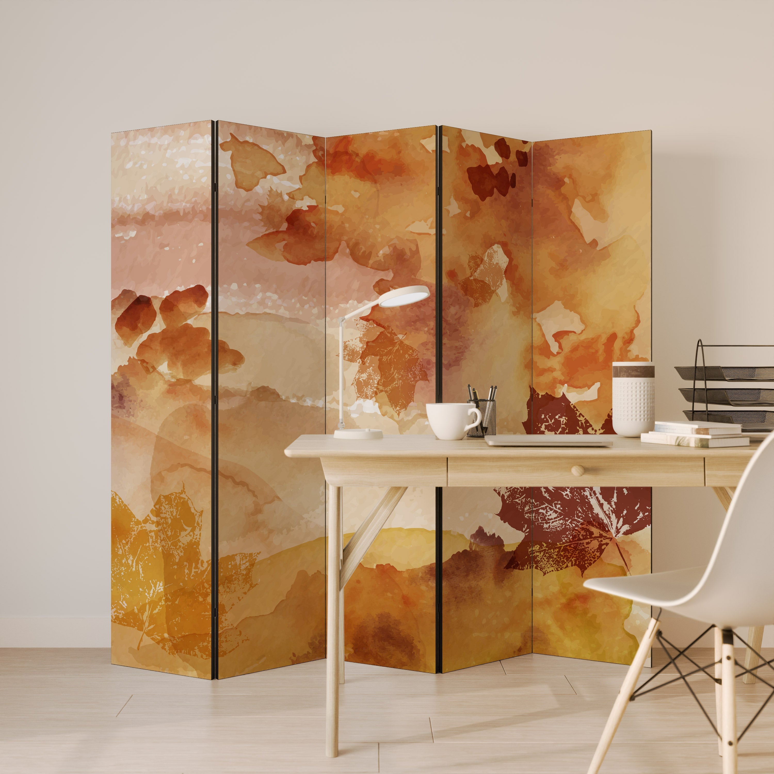 TRACES OF AUTUMN Decorative 5-Panel Room Divider
