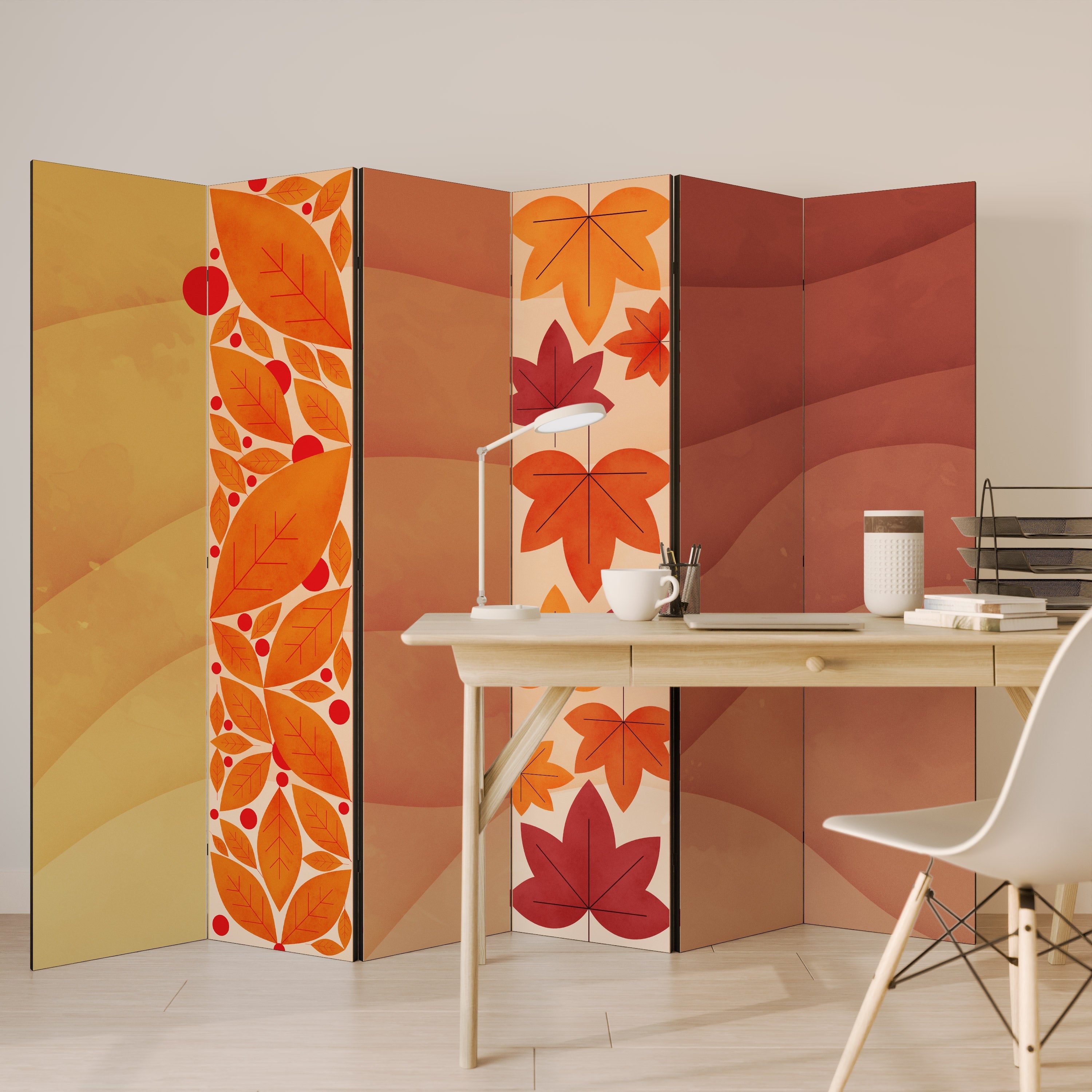 VIBRANT FALL FOLIAGE Decorative 6-Panel Room Divider
