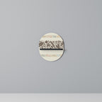 FOLIAGE ROWS Oval Art Shelf In Black Finish