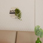 FOLIAGE ROWS Oval Art Shelf In Black Finish