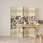 FOLIAGE ROWS Dekorativer Paravent - 4-teilig