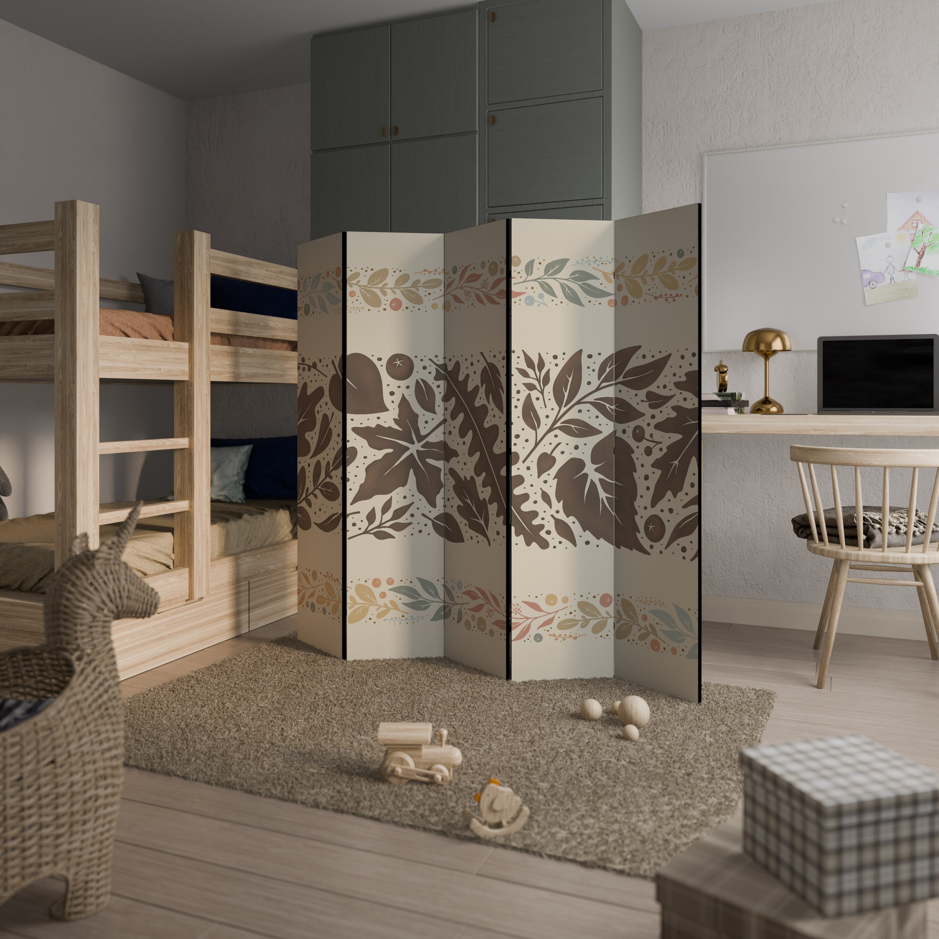 FOLIAGE ROWS 5-teiliger Paravent