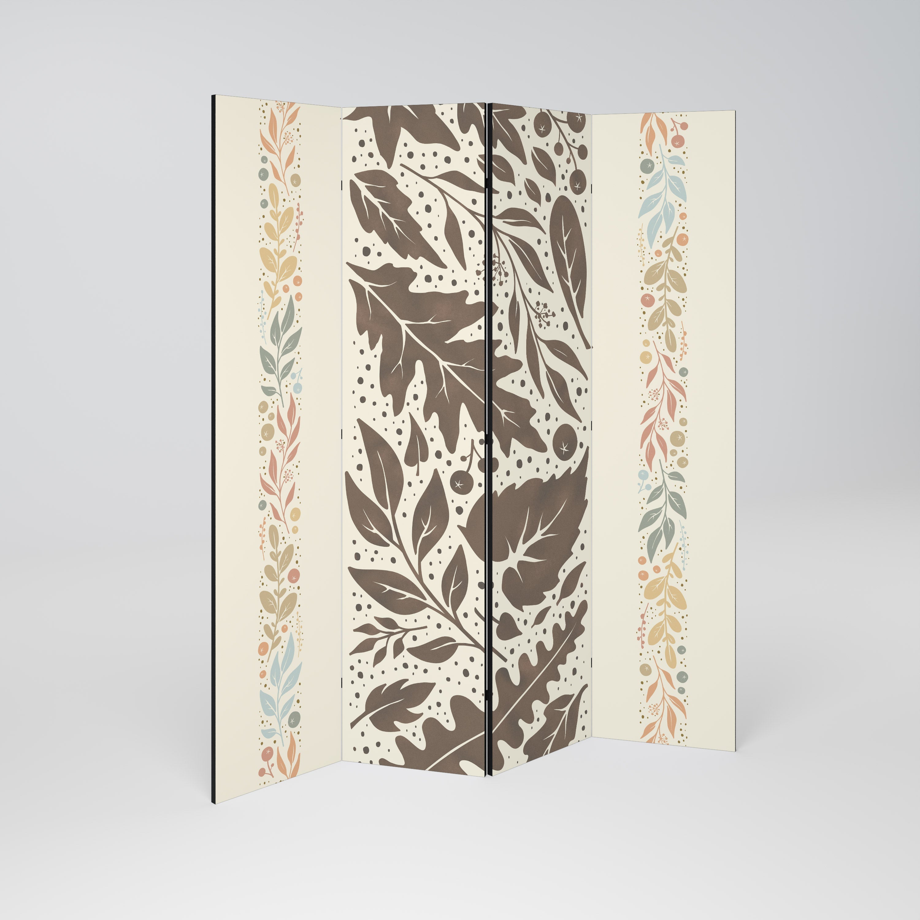 FOLIAGE TALES Dekorativer 4-teiliger Raumteiler